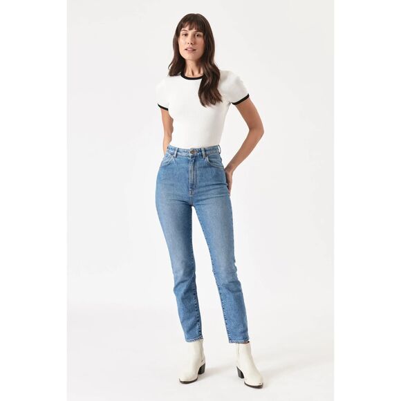 ROLLA'S‎ Dusters High Rise Denim Cyprus Blue NWT Sz 27 - Picture 1 of 7